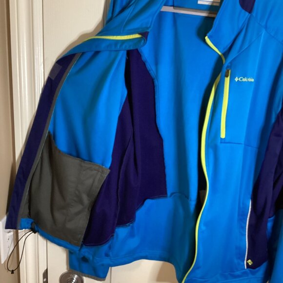 Columbia Omni-Shield Men's Sports Activewear Soft Shell Blue Jacket Size XL - Picture 7 of 11